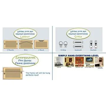 Crescent Creative Products Perfect Pro Picture Frame Wall Hanging Tool with Level, 36 inch, Black