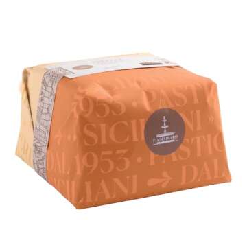 Fiasconaro Traditional Italian Chocolate Panettone Holiday Bread Cake, 2.2 Pound (1000 Gram) Hand Wrapped, Imported From Italy