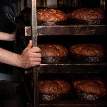 Fiasconaro Traditional Italian Chocolate Panettone Holiday Bread Cake, 2.2 Pound (1000 Gram) Hand Wrapped, Imported From Italy