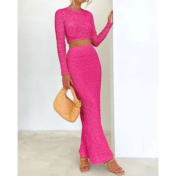 BTFBM Women's 2 Piece Fall Winter Outfit Set for Elegant Occasions