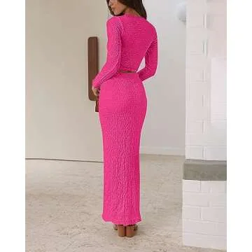 BTFBM Women's 2 Piece Fall Winter Outfit Set for Elegant Occasions