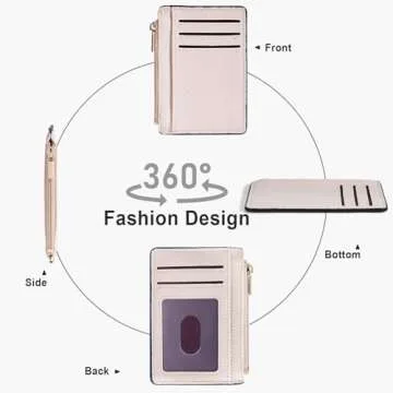 Tipmile Credit Card Holder for Women Slim Minimalist Front Pocket RFID Blocking Wallet Small Compact Card Case with ID Window