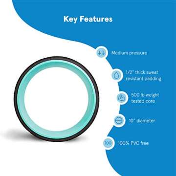 Chirp Wheel Foam Roller - Targeted Back Foam Roller for Back Pain Relief, Deep Tissue Muscle Massage, Trigger Point Round Foam Roller, High Density Foam Roller for Physical Therapy & Exercise, 10 Inch