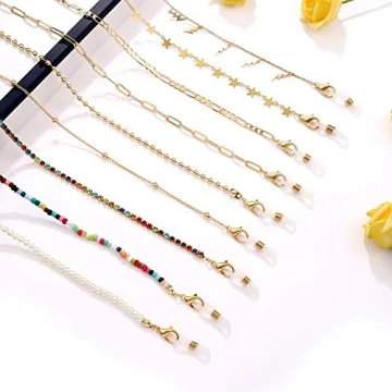 YAHPERN Stylish Mask Eyeglass Chain Holder for Women