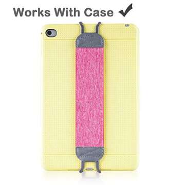 TFY Security Hand Strap Holder for Tablets, iPad, & e-Readers - iPad 10th, iPad 9 (iPad 8 & 7), iPad Air 5, iPad Mini 6 - iPad Pro 9.7 ", Pro 11" - Samsung Galaxy Tab - Google Nexus and More