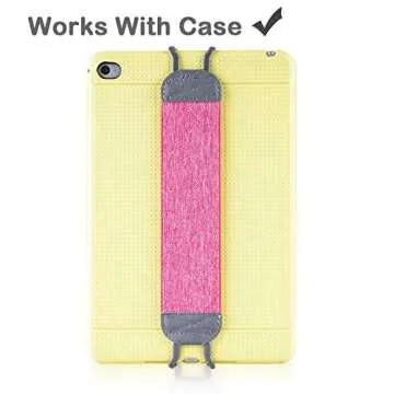 TFY Security Hand Strap Holder for Tablets, iPad, & e-Readers - iPad 10th, iPad 9 (iPad 8 & 7), iPad Air 5, iPad Mini 6 - iPad Pro 9.7 ", Pro 11" - Samsung Galaxy Tab - Google Nexus and More