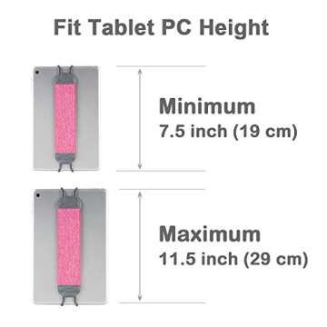 TFY Security Hand Strap Holder for Tablets, iPad, & e-Readers - iPad 10th, iPad 9 (iPad 8 & 7), iPad Air 5, iPad Mini 6 - iPad Pro 9.7 ", Pro 11" - Samsung Galaxy Tab - Google Nexus and More