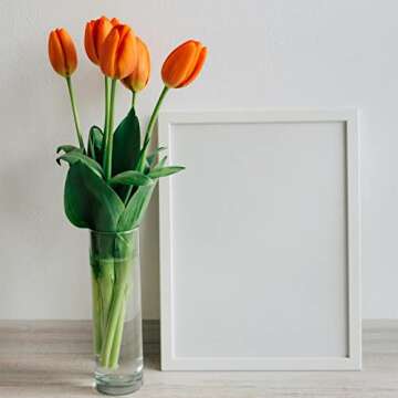 Tessco 6 Pack Glass Cylinder Vases Clear Flower Vase Floating Candle Holders Centerpiece Vases Tall Skinny Floating Candle Vases for Home Wedding Table Decorations Formal Dinners (12 x 3.35 Inch)