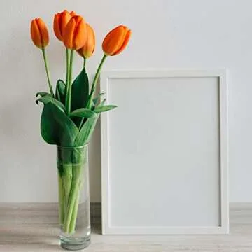 Tessco 6 Pack Glass Cylinder Vases Clear Flower Vase Floating Candle Holders Centerpiece Vases Tall Skinny Floating Candle Vases for Home Wedding Table Decorations Formal Dinners (12 x 3.35 Inch)