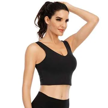 Stylish Workout Tops for Women UPF50+ Breathable Black