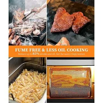 Air Fryer Oven, 20 Quart Large Air Fryer Oven Combo, 1800W Airfryer Toaster Oven, 10 in 1 Multi-Functional Oilless Cooker with 360° Air Circulation / LED Digital Screen / 9 Accessories, ETL Certified