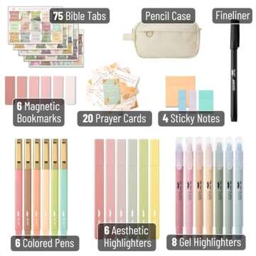 Mr. Pen- Bible Journaling Kit, Bible Study Supplies, No Bleed Bible Highlighters and Pens No Bleed, ...