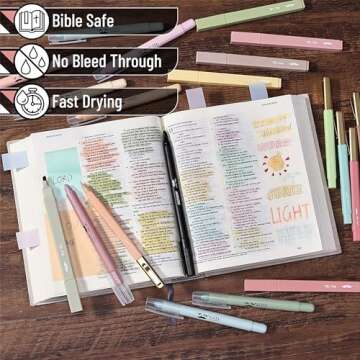 Mr. Pen- Bible Journaling Kit, Bible Study Supplies, No Bleed Bible Highlighters and Pens No Bleed, Bible Pens, Bible Journaling Kit for Gift, Bible Study Tools