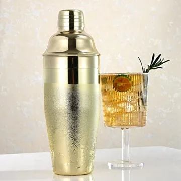 Etens Gold Cocktail Shaker - 24oz Stainless Steel Luxe Barware