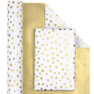 Luxurious WRAPAHOLIC Reversible Wrapping Paper - Gold Print