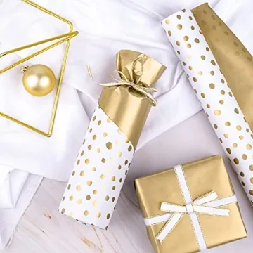 Luxurious WRAPAHOLIC Reversible Wrapping Paper - Gold Print