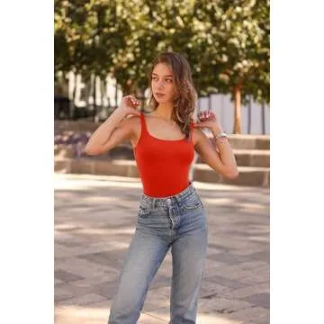 SUUKSESS Women Sexy Square Neck Bodysuit - Backless Style