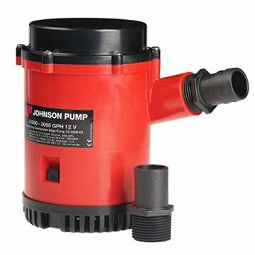 Johnson Pumps 22004 2200 GPH Heavy-Duty Bilge Pump for Universal Fit
