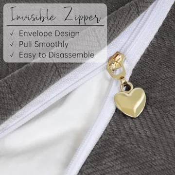 ZWJD Rustic Gray Chenille Pillow Covers – Set of 2 Decorative Accents