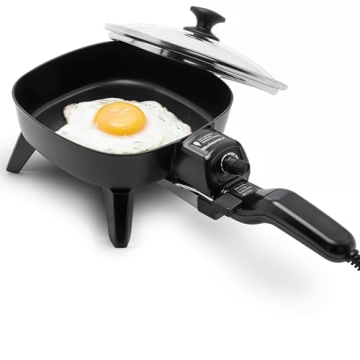 Elite Gourmet EFS-400 Personal Stir Fry Griddle Pan – Compact, Fast, Easy Cooking