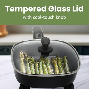 Elite Gourmet Personal Stir Fry Griddle Pan for Easy Cooking