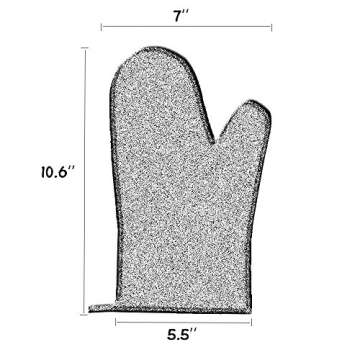 Heat Resistant Oven Mitts for Cooking and Grilling