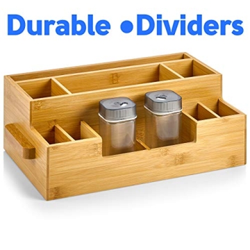 Bamboo Utensil Holder Caddy for Kitchen & Outdoors