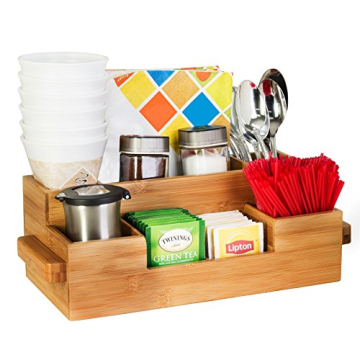 Bamboo Utensil Holder Caddy for Kitchen & Outdoors