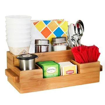 Bamboo Utensil Holder Caddy for Kitchen & Outdoors
