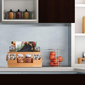 Bamboo Utensil Holder Caddy for Kitchen & Outdoors