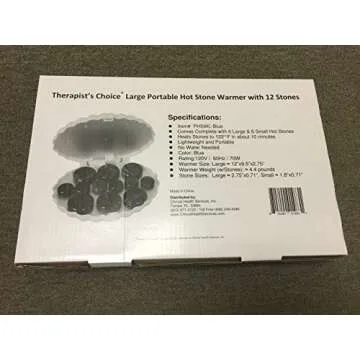 Therapist’s Choice® Portable Hot Stone Warmer with 12 Stones for Massage Therapy