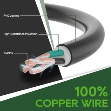 RVGUARD 30 Amp to 50 Amp RV Adapter Cord 12 Inch, NEMA TT-30P to NEMA 14-50R, Dogbone Electrical Converter with LED Power Indicator and Disconnect Handle, Green, ETL Listed