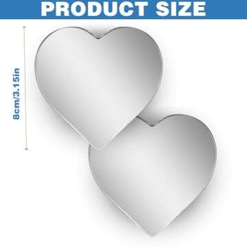2Pcs Heart Shaped Blind Spot Mirrors - Adjustable & Easy to Install