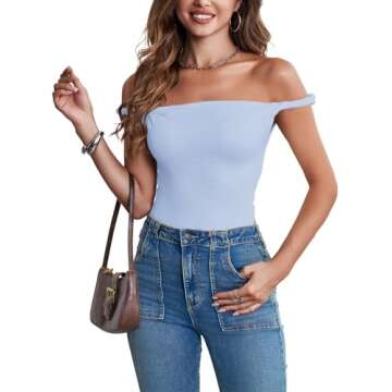 Tankaneo Off The Shoulder Slim Fit Y2K Tank Top