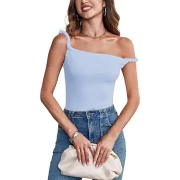 Tankaneo Off The Shoulder Slim Fit Y2K Tank Top