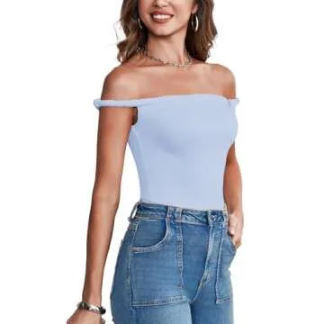Tankaneo Off The Shoulder Slim Fit Y2K Tank Top