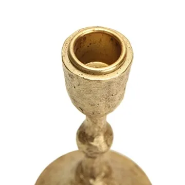 Elegant Gold Taper Candle Holders Set of 3 for Home Decor