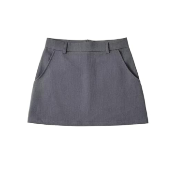 Women's Fashion Street Style Side Pockets High Waist A Line Skirt Chic Culottes-as1- Asian Size-S