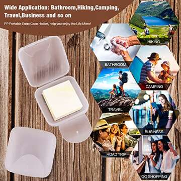 Travel-Friendly Inovat Plastic Soap Case Holder - 2 Pcs