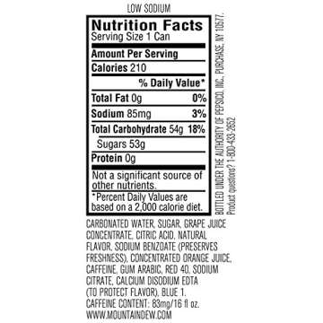 Mountain Dew Black Label - Bold Dark Berry Soda 12 Pack