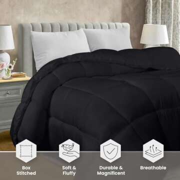 Utopia Bedding Comforter Insert - Cozy Quilted Design Queen