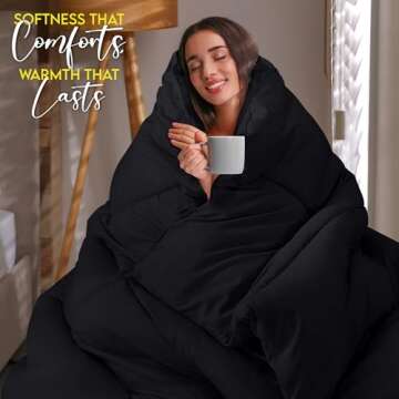 Utopia Bedding Comforter Insert - Cozy Quilted Design Queen