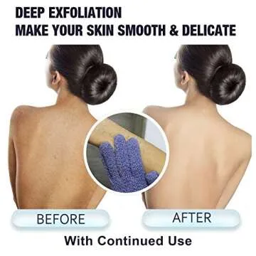 Evridwear Exfoliating Dual Texture Bath Gloves - Gentle Skincare