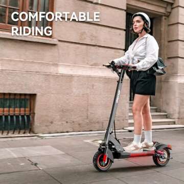 iENYRID 800W Electric Scooter for Adults, Electric Scooter with Seat, 10" Pneumatic Tires, 28 Mph Ma...