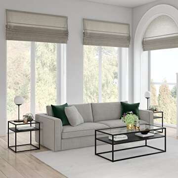 Ada 20'' Wide Square Side Table in Blackened Bronze