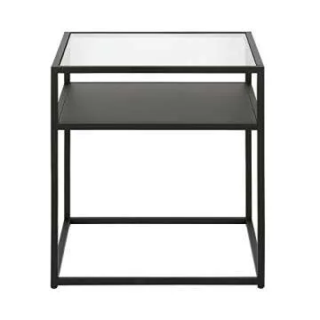 Ada 20'' Wide Square Side Table in Blackened Bronze