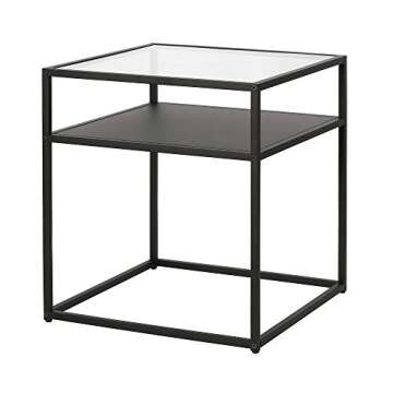 Ada 20'' Wide Square Side Table in Blackened Bronze