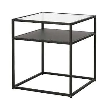 Ada 20'' Wide Square Side Table in Blackened Bronze