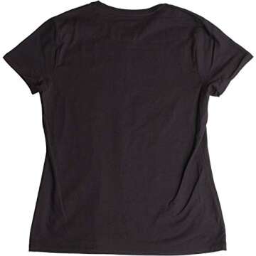 Ann Arbor T-shirt Co. Jolly Roger Pirate Flag | Skull & Crossbones Caribbean Cruise Costume Ladies' Tee-M