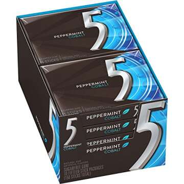 Wrigley's 5 Cobalt Sugar-Free Peppermint Gum - 180 Pieces ADA Verified